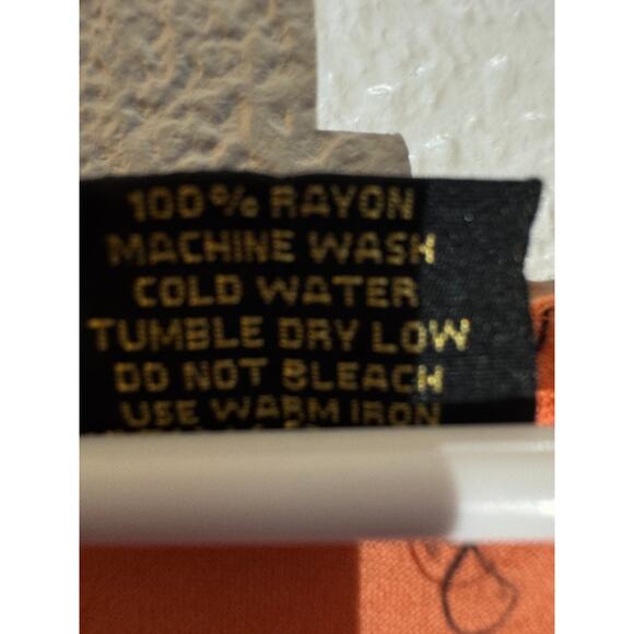 MJA World Ombre Orange Hand-Painted Rayon Dress – Free Size - Picture 4 of 5